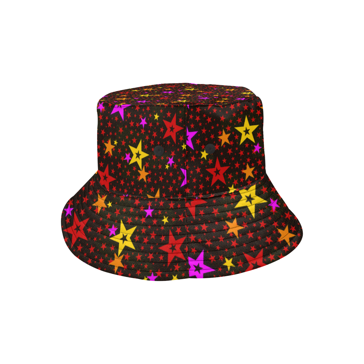 Stars Pattern red orange pink yellow All Over Print Bucket Hat