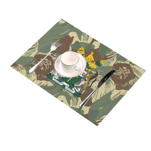 Rhodesian Brushstrokes Camouflage V2 Placemat 14’’ x 19’’ (Set of 6)