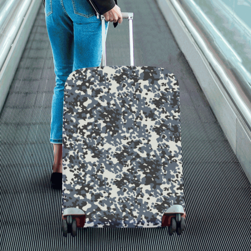 Urban City Black/Gray Digital Camouflage Luggage Cover/Large 26"-28"