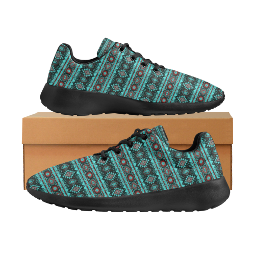 fancy tribal border pattern 17G by JamColors Women's Athletic Shoes (Model 0200)