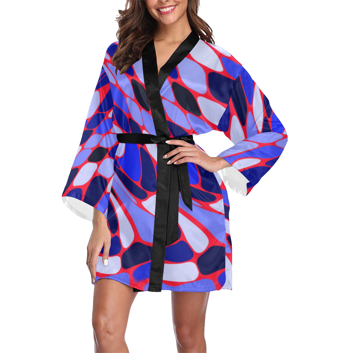 abstract dream 31C by JamColors Long Sleeve Kimono Robe