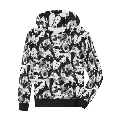 Black and White by Nico Bielow Kids' All Over Print Hoodie (Model H38)