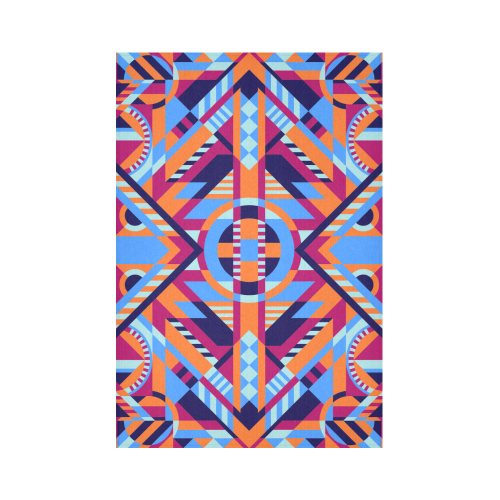 Modern Geometric Pattern Cotton Linen Wall Tapestry 60"x 90"