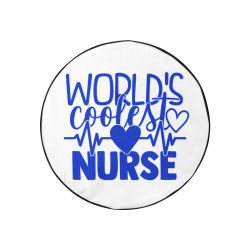 Worlds Coolest Nurse - blue 30 Inch Spare Tire Cover