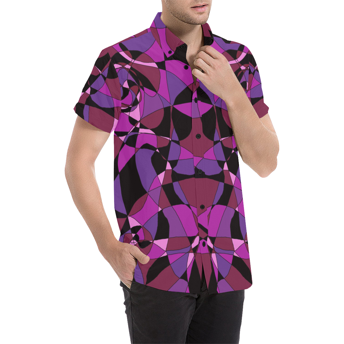 Abstract Design #6 Men's All Over Print Short Sleeve Shirt/Large Size (Model T53)