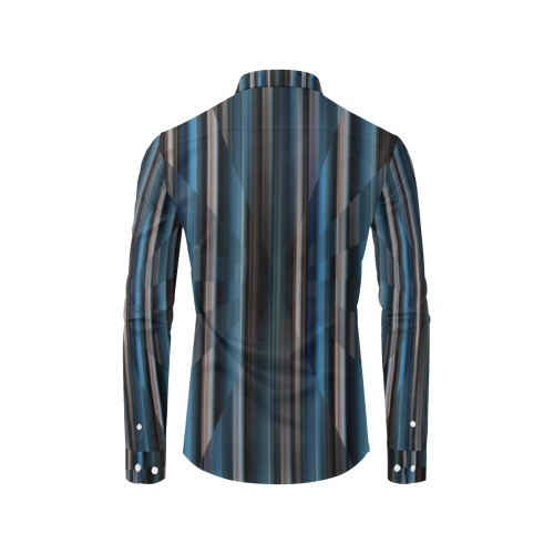 Blue Dimension Men's All Over Print Casual Dress Shirt (Model T61)