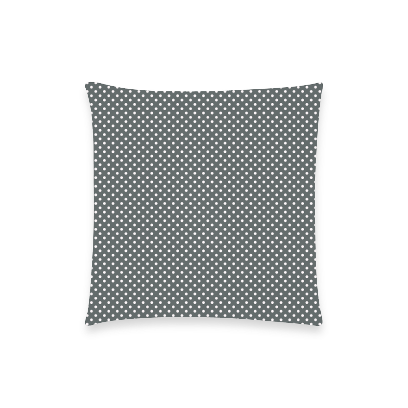 Silver polka dots Custom  Pillow Case 18"x18" (one side) No Zipper
