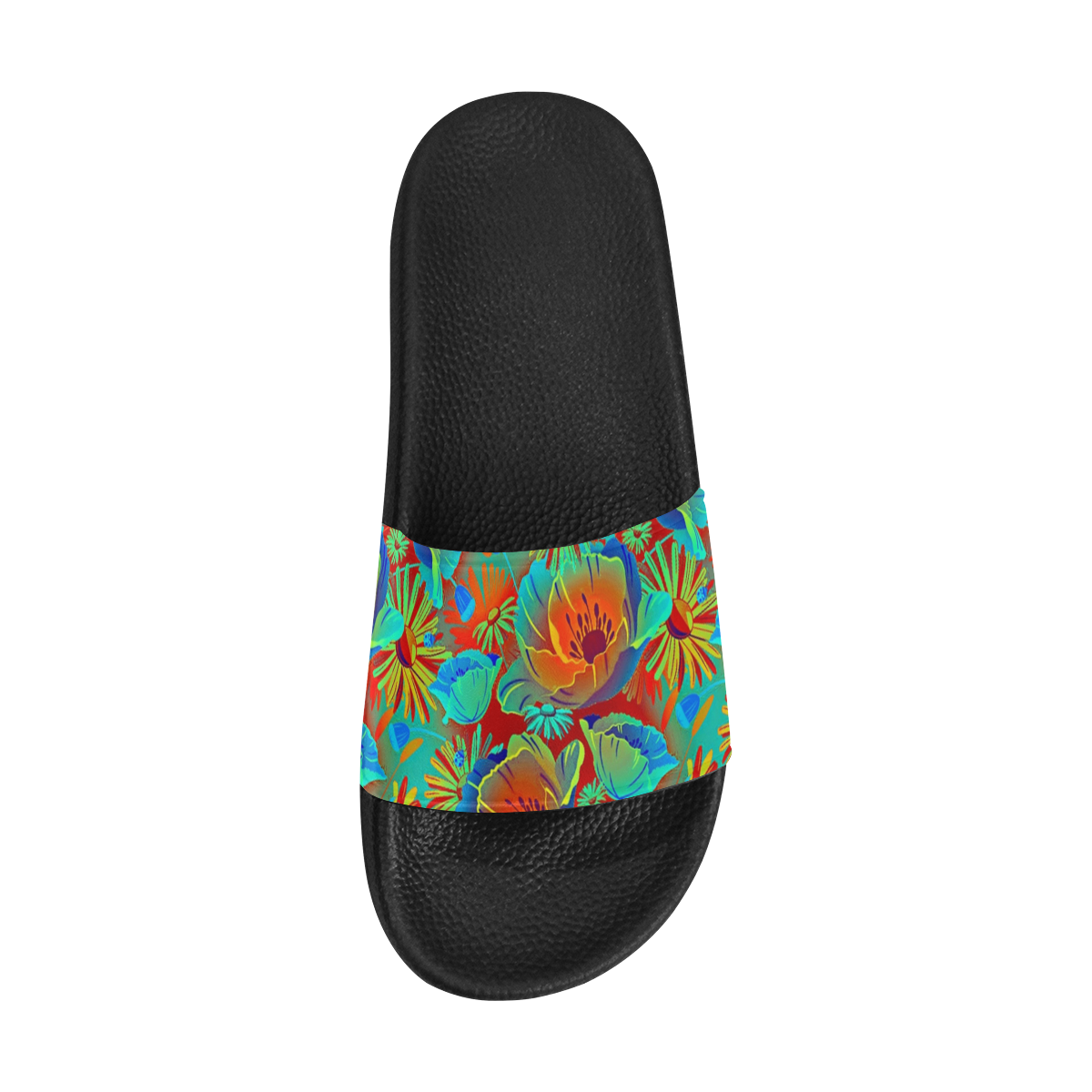 bright tropical floral Women's Slide Sandals (Model 057)