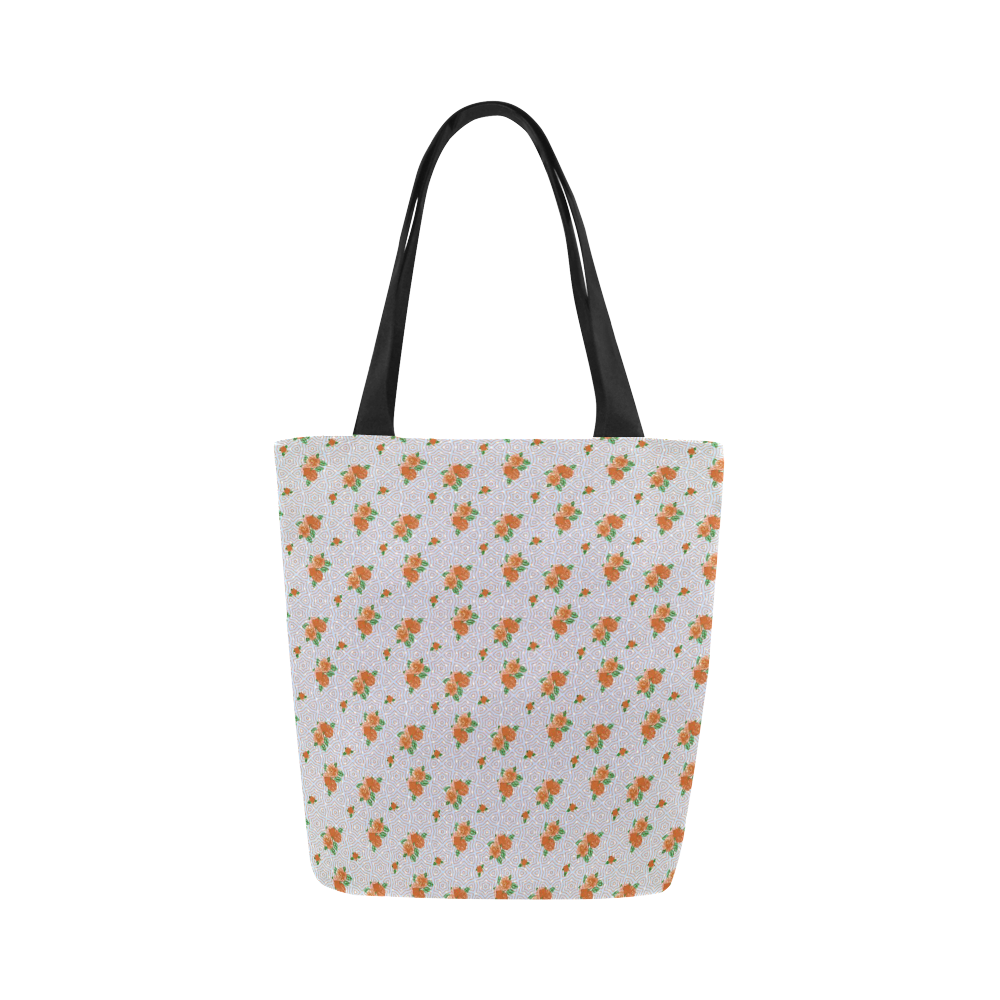 Roses and Pattern 1A by JamColors Canvas Tote Bag (Model 1657)