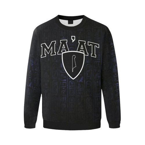 MA'AT Men's Oversized Fleece Crew Sweatshirt (Model H18)
