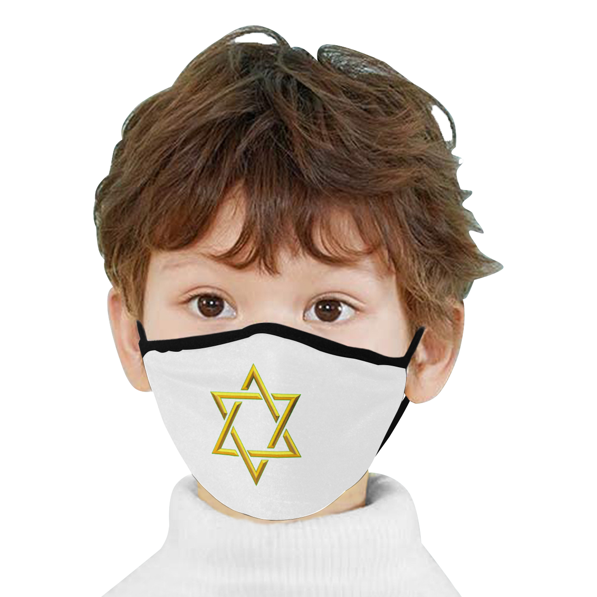 Judaism Symbols Golden Jewish Star of David Mouth Mask