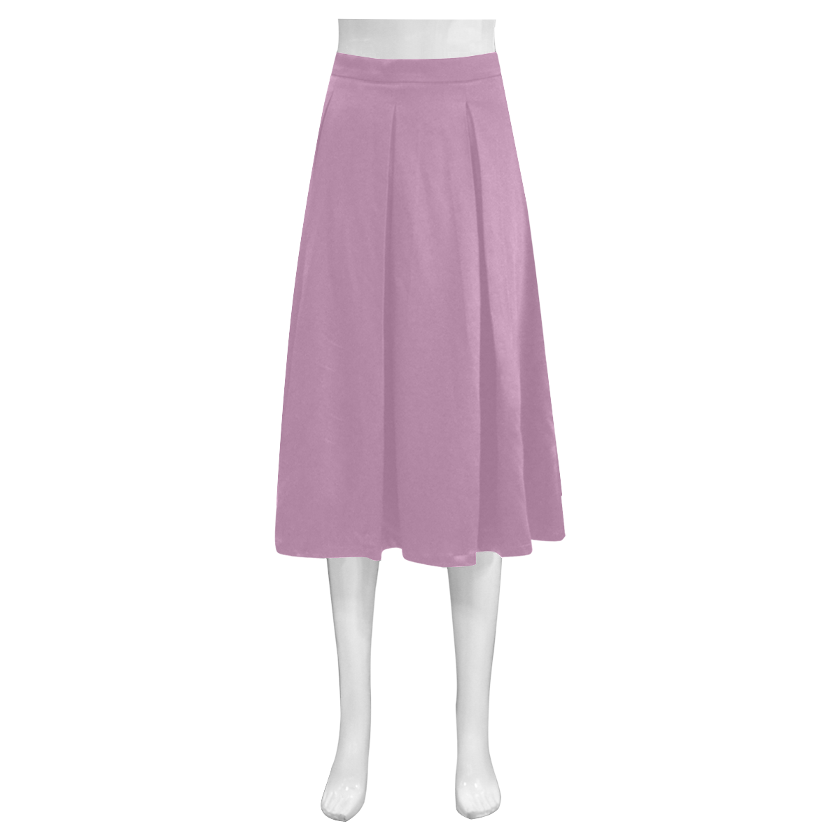 color mauve Mnemosyne Women's Crepe Skirt (Model D16)