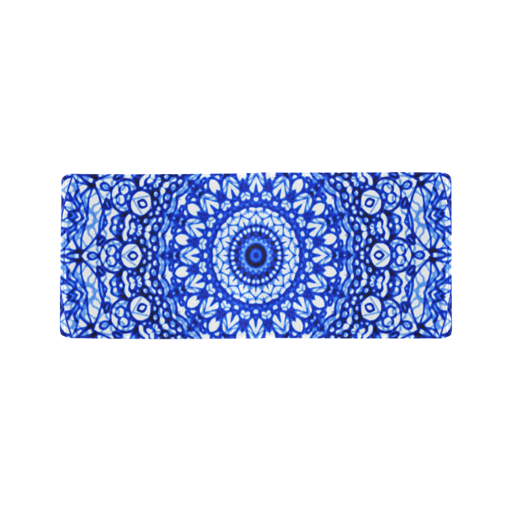 Blue Mandala Mehndi Style G403 Mini Bifold Wallet (Model 1674)