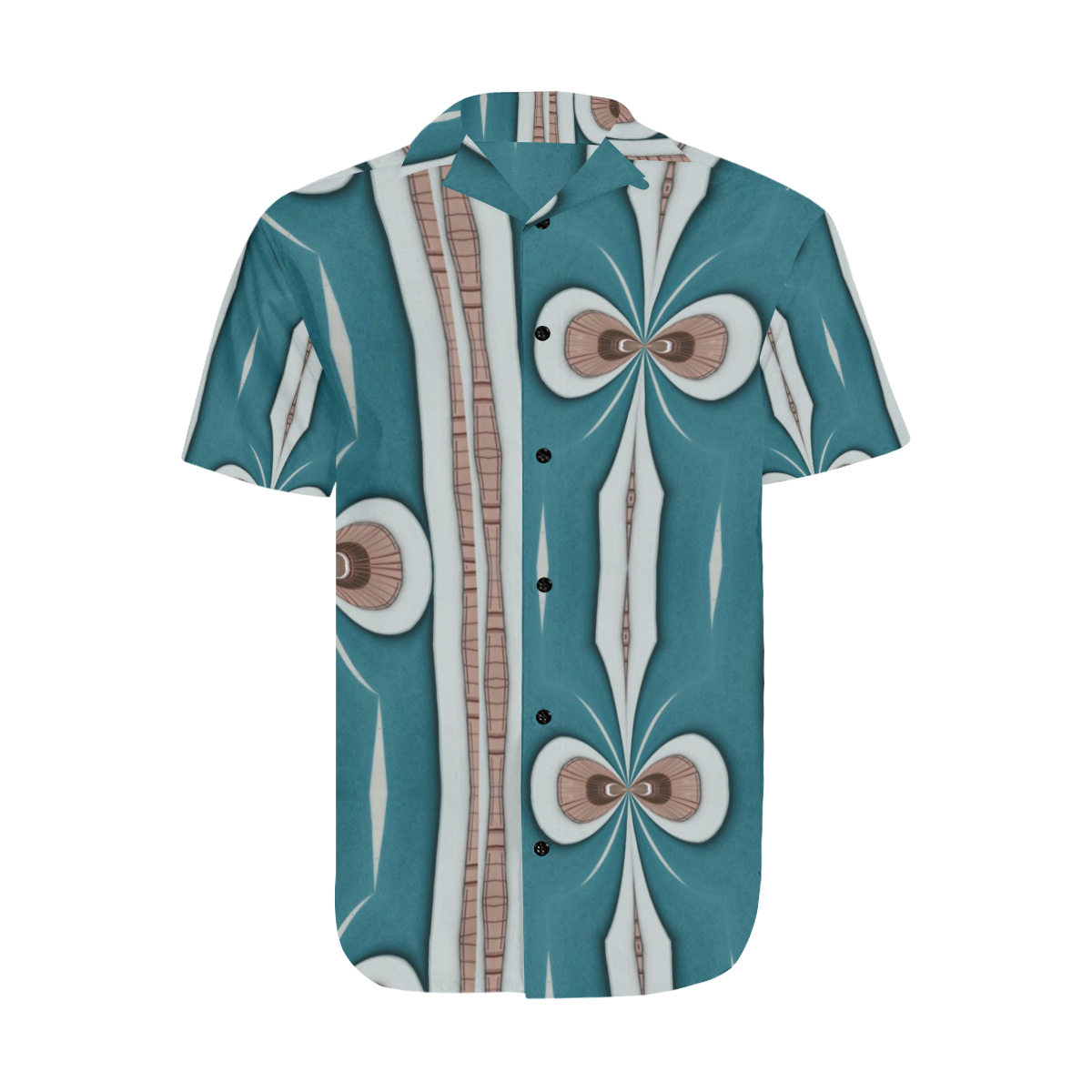 Destiny at the Beach Men's Short Sleeve Shirt with Lapel Collar (Model T54)