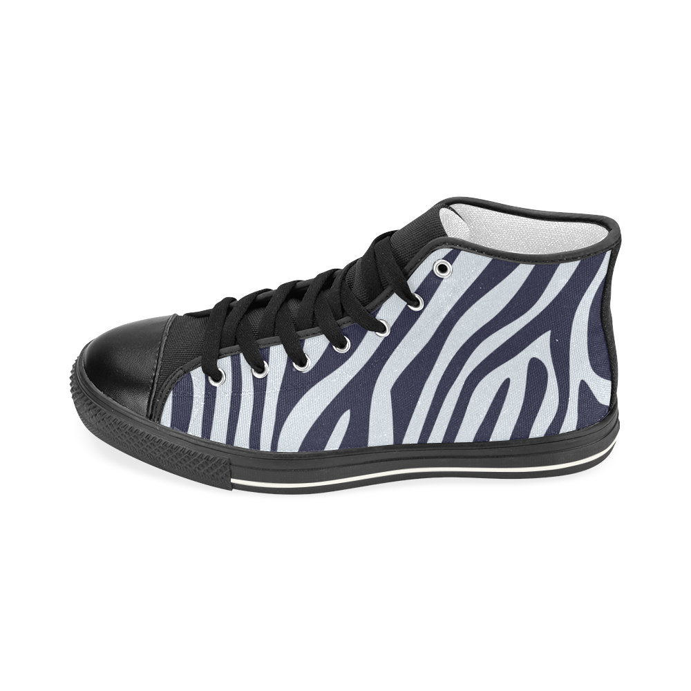 Zebra LIFE Men’s Classic High Top Canvas Shoes (Model 017)