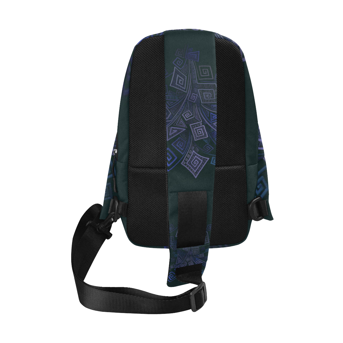 Psychedelic 3D Square Spirals - blue and violet Chest Bag (Model 1678)