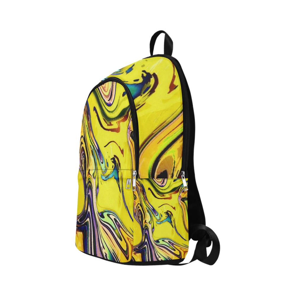 Yellow marble Fabric Backpack for Adult (Model 1659)