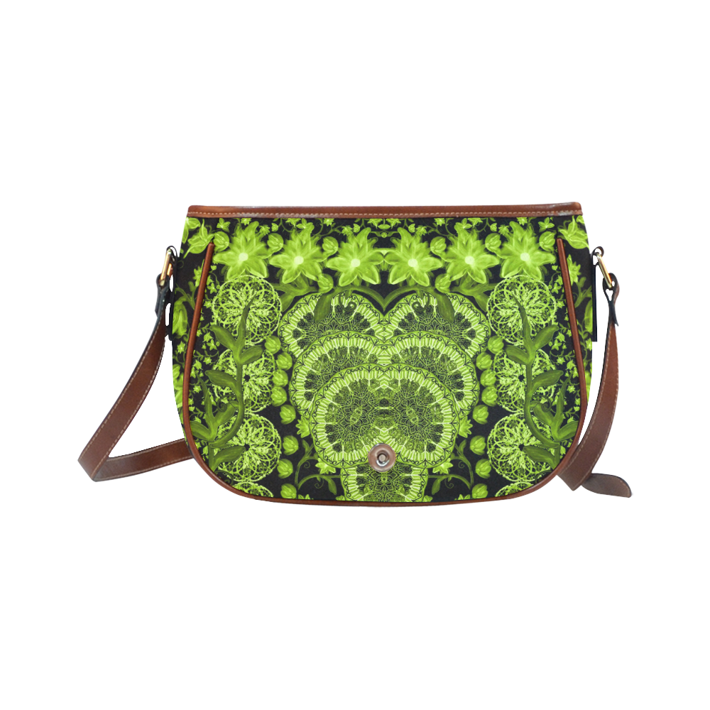 indian flowers 15 Saddle Bag/Small (Model 1649) Full Customization