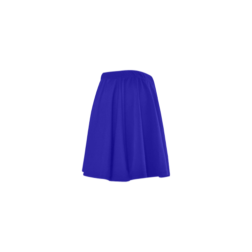 Blue and Stripes Mixed Print Mini Skating Skirt (Model D36)