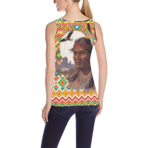 Spirit Of Father Eagle All Over Print Tank Top for Women (Model T43)