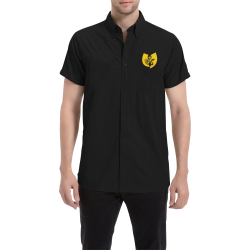 Wu-Tang's DJ W.I.Z Button Men's All Over Print Short Sleeve Shirt/Large Size (Model T53)