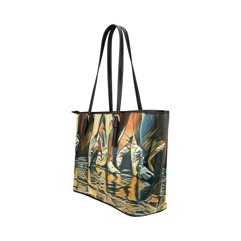 Let's Dance Leather Tote Bag/Small (Model 1651)