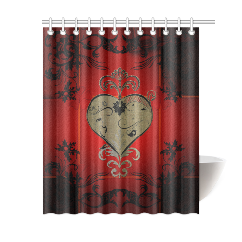 Wonderful decorative heart Shower Curtain 60"x72"