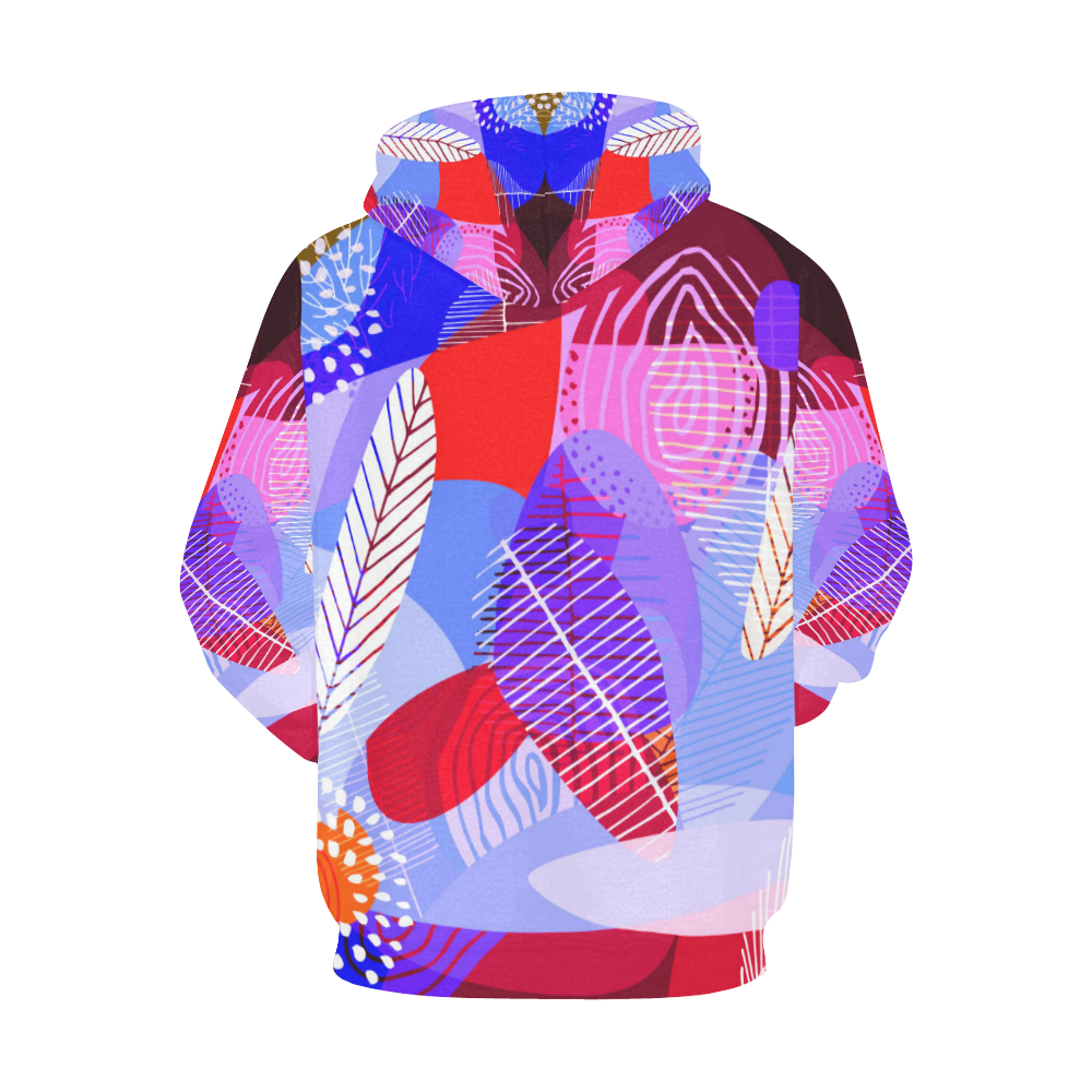 leaf pattern All Over Print Hoodie for Women (USA Size) (Model H13)