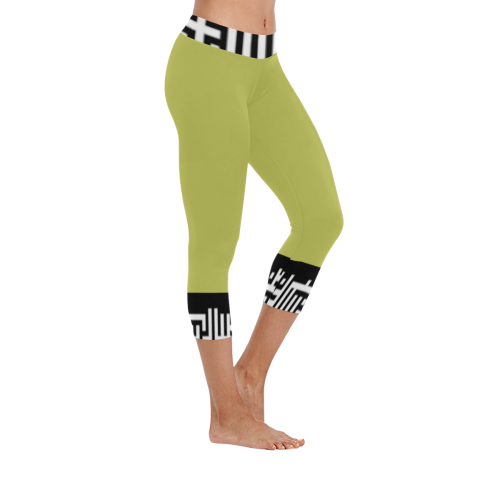 M1caprilegw0017 Women's Low Rise Capri Leggings (Invisible Stitch) (Model L08)