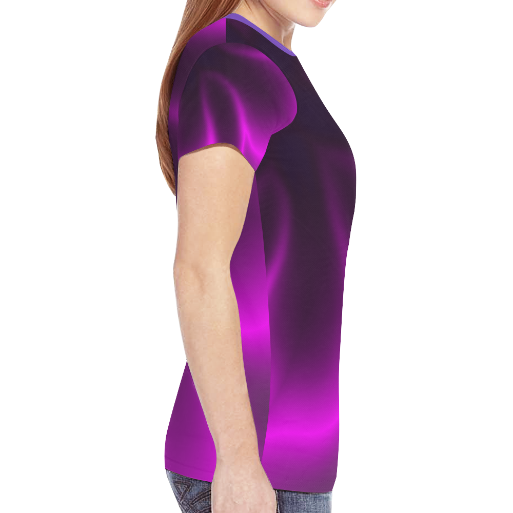 Purple Blossom New All Over Print T-shirt for Women (Model T45)