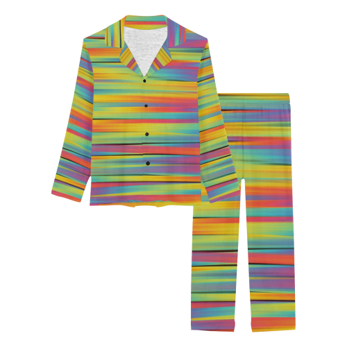 Rainbow Swirl Women's Long Pajama Set