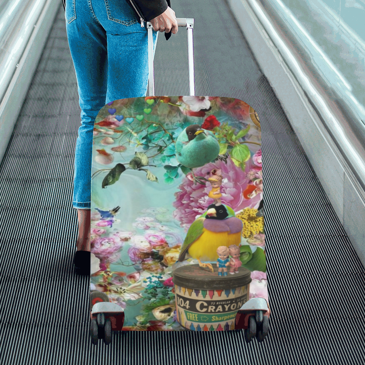 The Secret Garden Luggage Cover/Large 26"-28"