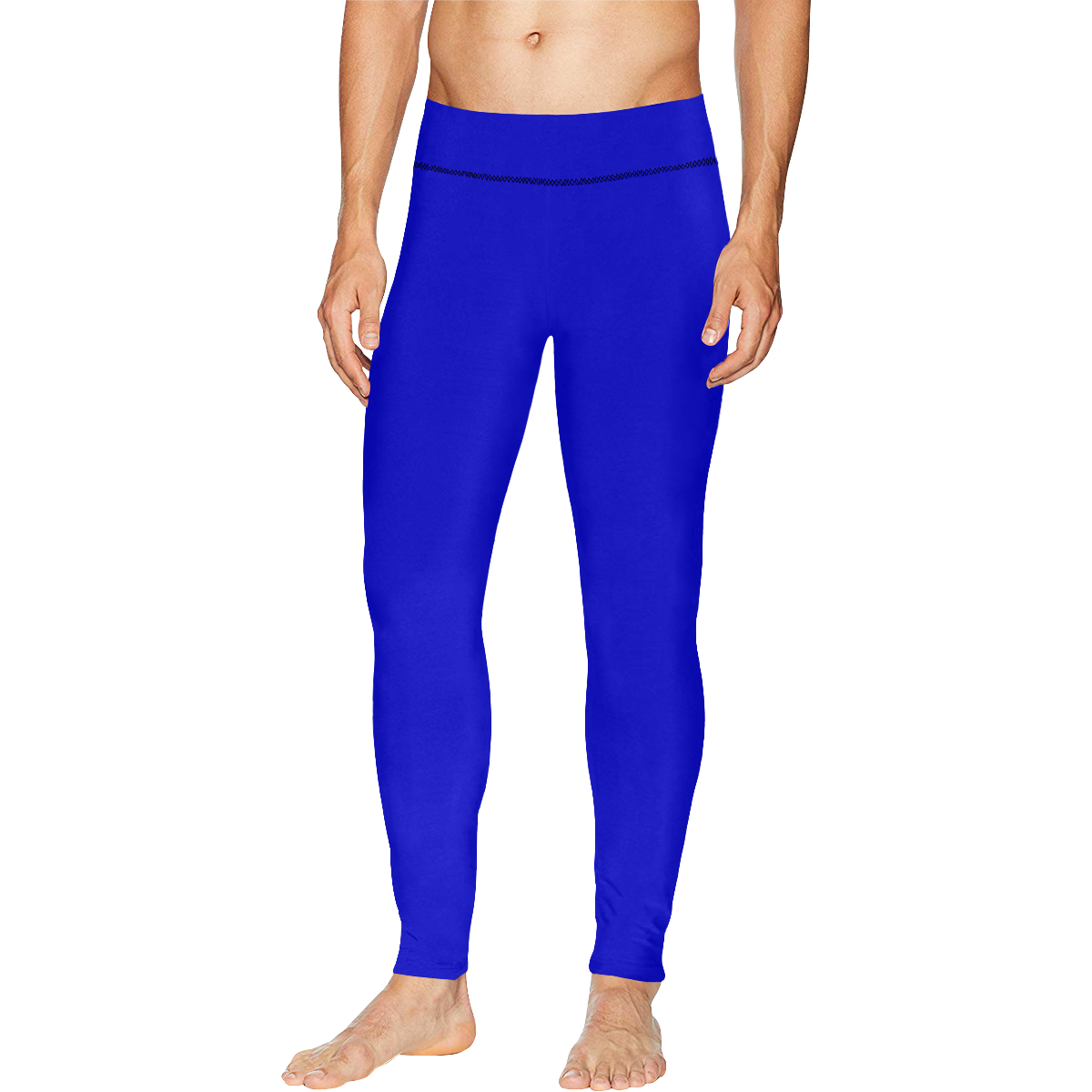 color medium blue Men's All Over Print Leggings (Model L38)