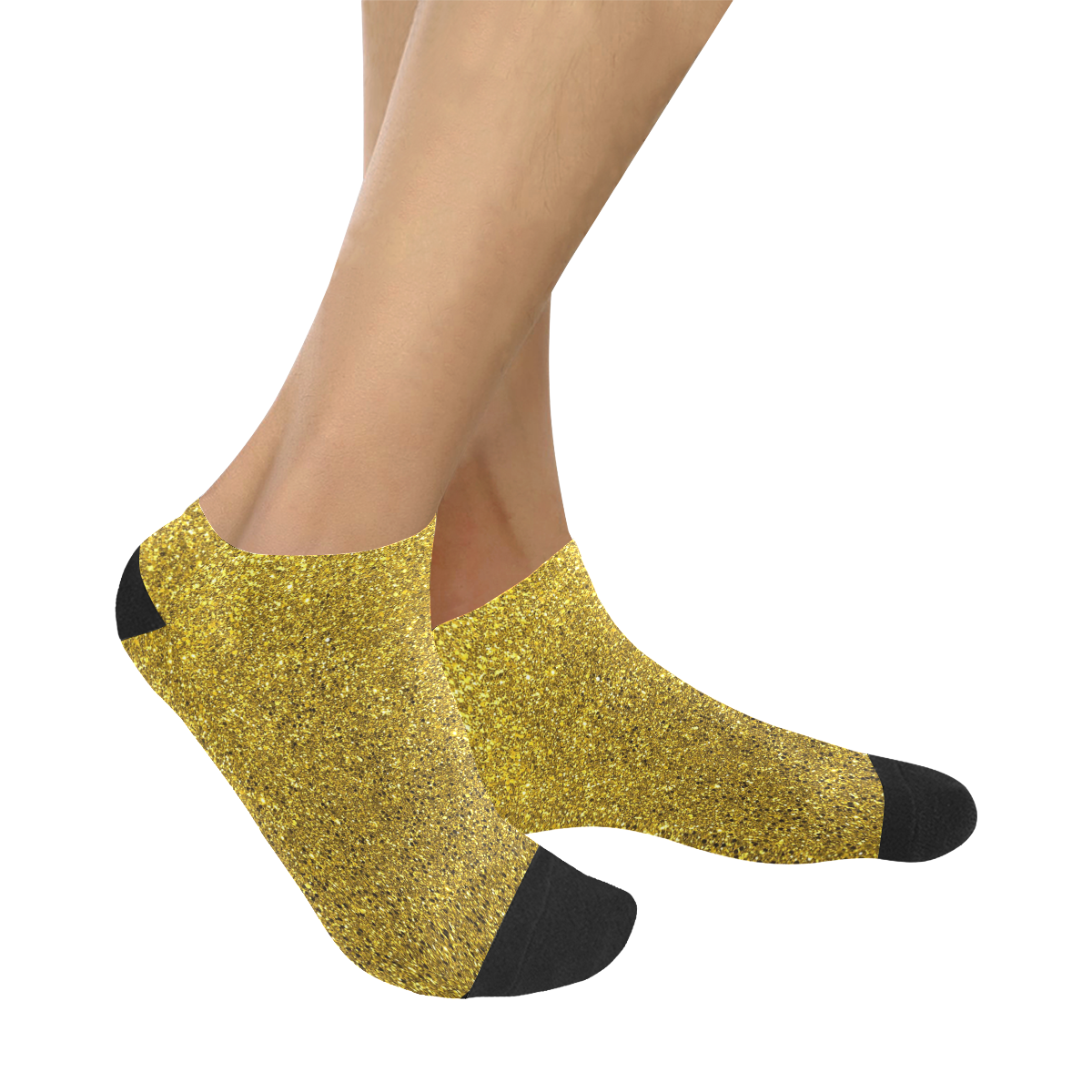 Gold Glitter Women's Ankle Socks