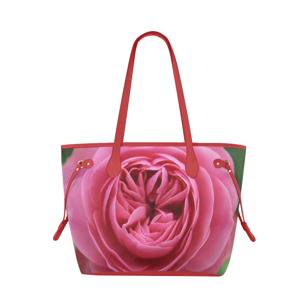 Rose Fleur Macro Clover Canvas Tote Bag (Model 1661)