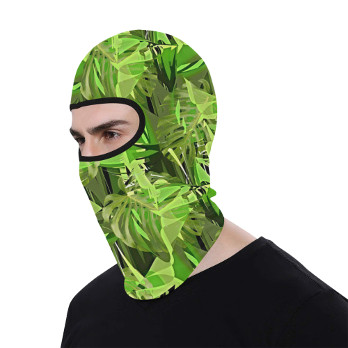 Tropical Jungle Leaves Camouflage All Over Print Balaclava