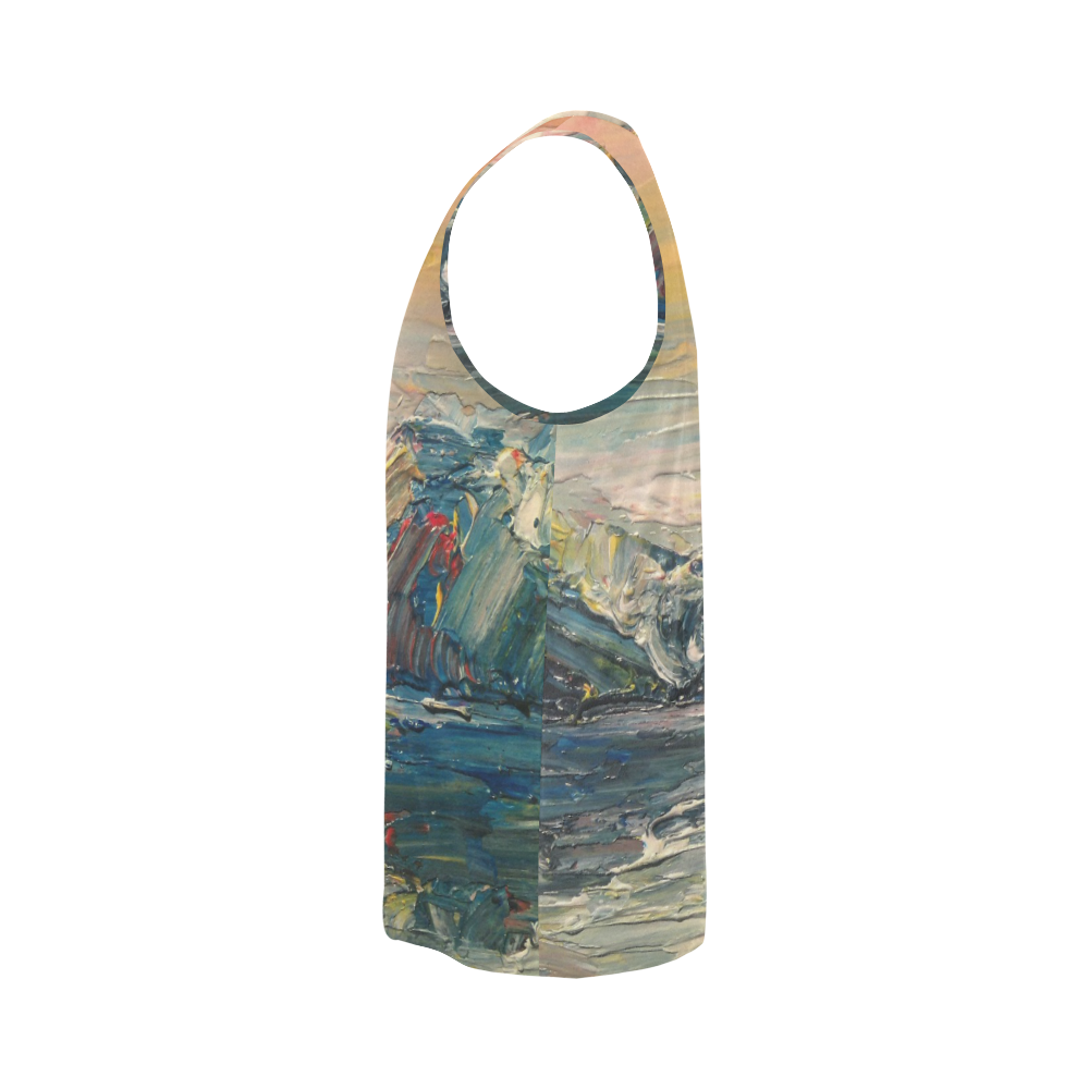 Mountains painting All Over Print Tank Top for Men (Model T43)