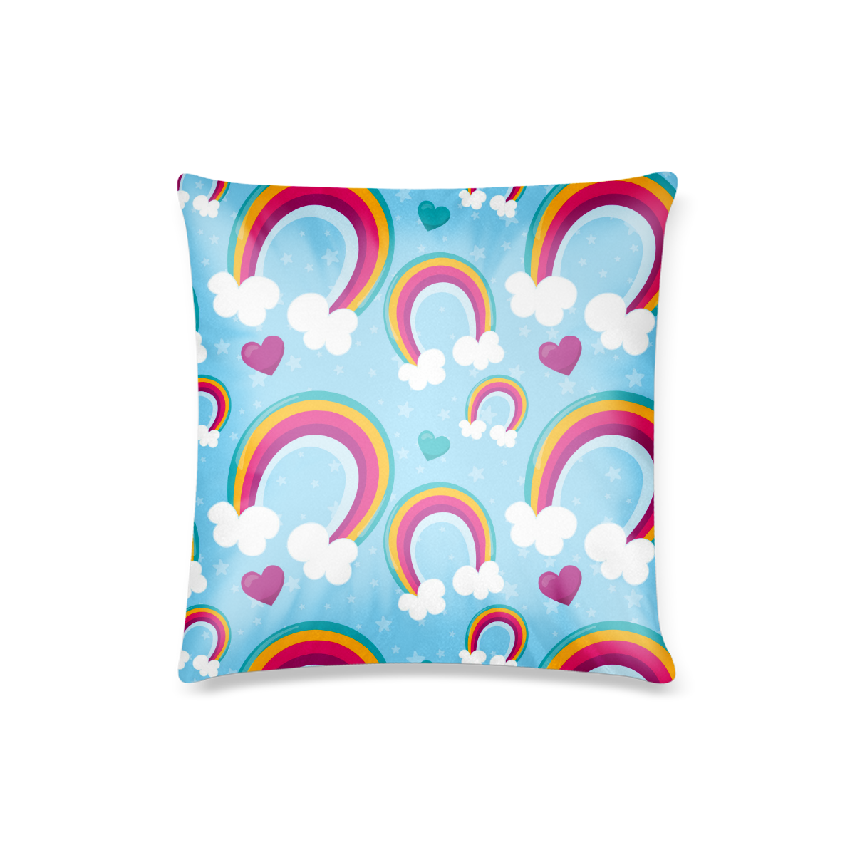 Rainbow Sky Custom Pillow Case 16"x16"  (One Side Printing) No Zipper