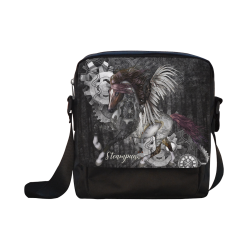 Aweswome steampunk horse with wings Crossbody Nylon Bags (Model 1633)
