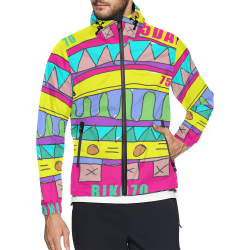 ML7102 X 75DAB DESIGN FIVE NAPPY 9 Unisex All Over Print Windbreaker (Model H23)