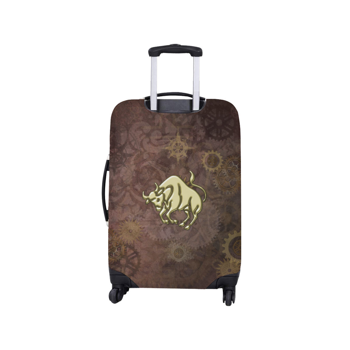 Steampunk Zodiac Taurus Luggage Cover/Small 18"-21"