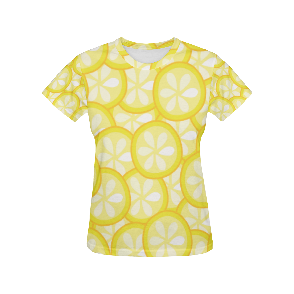 Lemons All Over Print T-Shirt for Women (USA Size) (Model T40)
