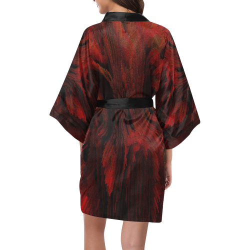 Burgundy Burst Kimono Robe