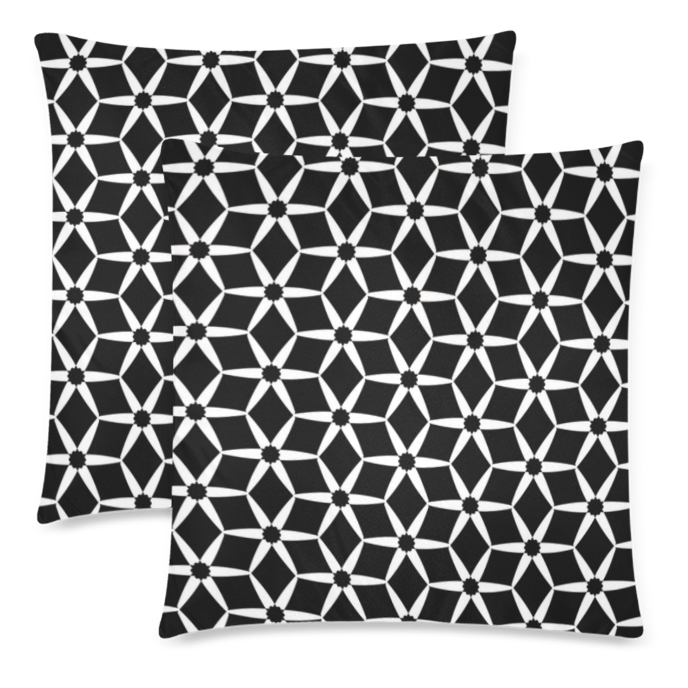 40sw Custom Zippered Pillow Cases 18"x 18" (Twin Sides) (Set of 2)