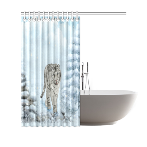 Wonderful siberian tiger Shower Curtain 69"x70"