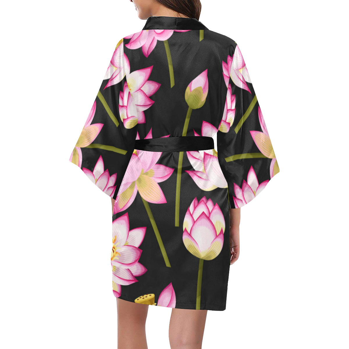 Pink Lotus Kimono Robe