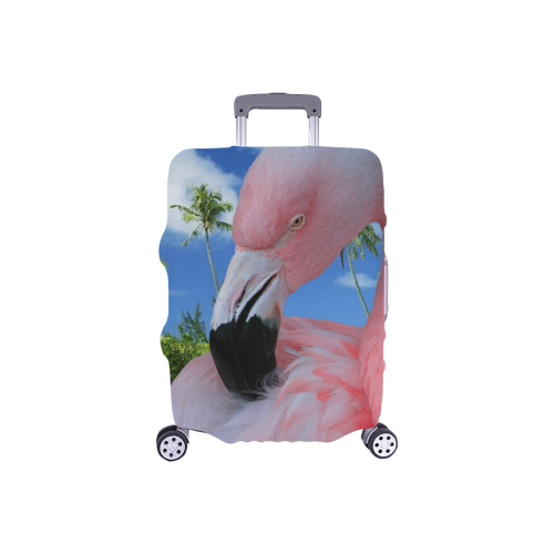 Flamingo and Beach Luggage Cover/Small 18"-21"