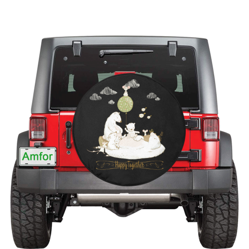 Happy Bear Family 34 Inch Spare Tire Cover