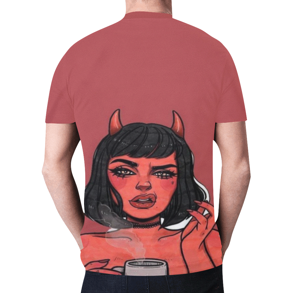 Woke Devil Girl Attitude New All Over Print T-shirt for Men (Model T45)
