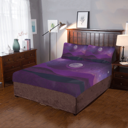 Purple Moon Night 3-Piece Bedding Set